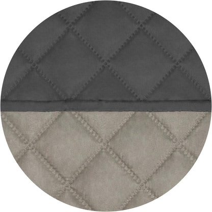 Reversible Quilted Sofa Cover Dog Couch Covers for Sofa, 66 in | Gray/Light Gray, Water Resistant Couch Protector, Washable Pet Couch Cover with Non Slip and Elastic Straps For Kids - Colors A