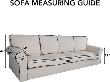 Reversible Quilted Sofa Cover Dog Couch Covers for Sofa, 66 in | Gray/Light Gray, Water Resistant Couch Protector, Washable Pet Couch Cover with Non Slip and Elastic Straps For Kids - Colors A