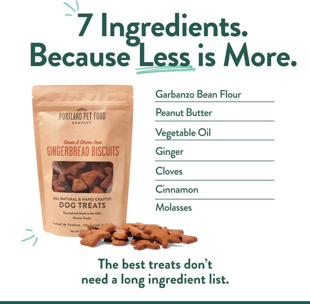 Portland Pet Food Apple Mint Dog Treats - Natural, Grain-Free Biscuits, 5oz