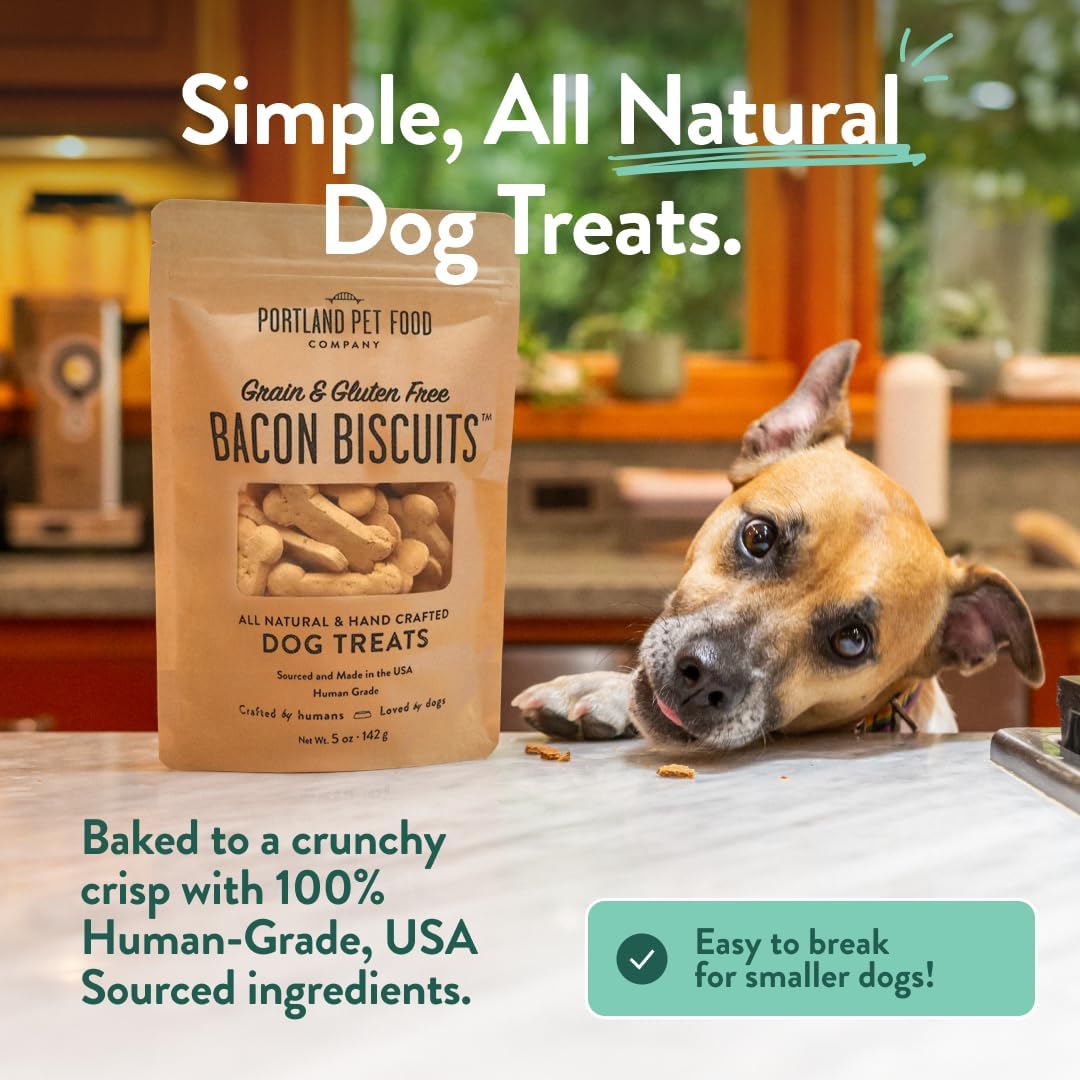 Portland Pet Food Apple Mint Dog Treats - Natural, Grain-Free Biscuits, 5oz