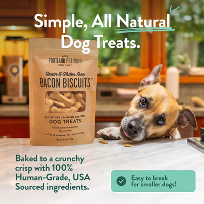 Portland Pet Food Apple Mint Dog Treats - Natural, Grain-Free Biscuits, 5oz