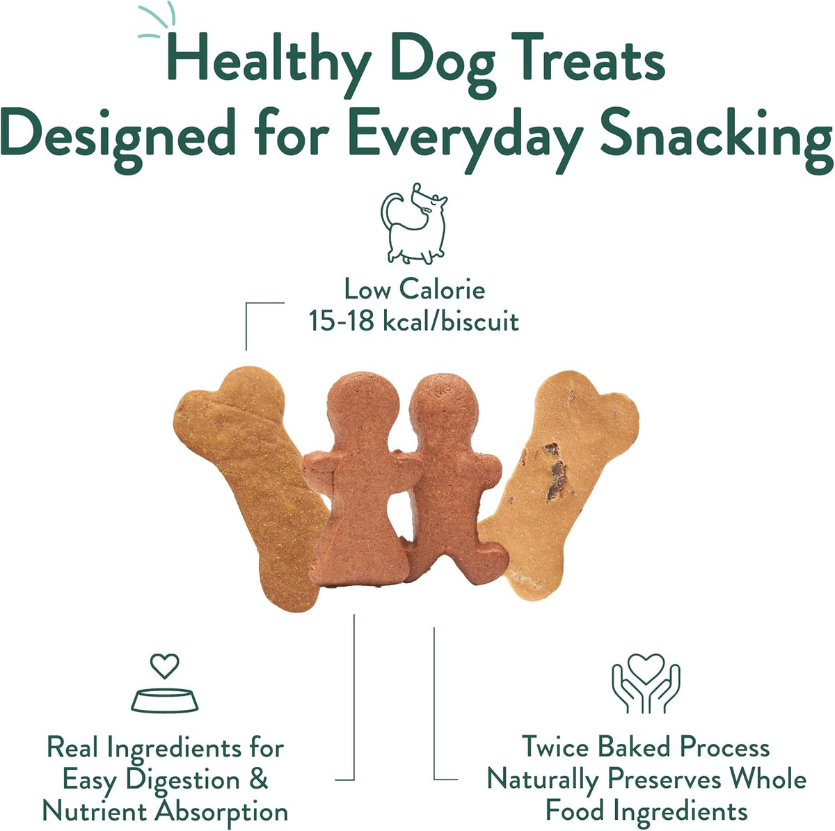 Portland Pet Food Apple Mint Dog Treats - Natural, Grain-Free Biscuits, 5oz