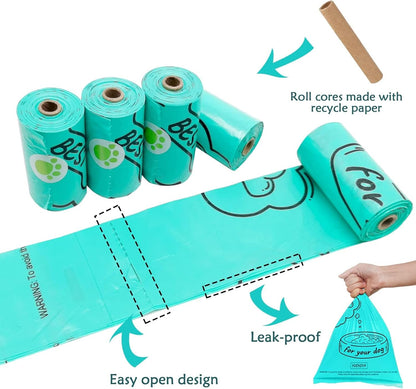 Dog Poop Bag Holder Dispenser with LED Flashlight(Gray)