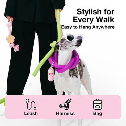 Dog Poop Bag Dispenser with 105 Cherry Blossom Scented Bags