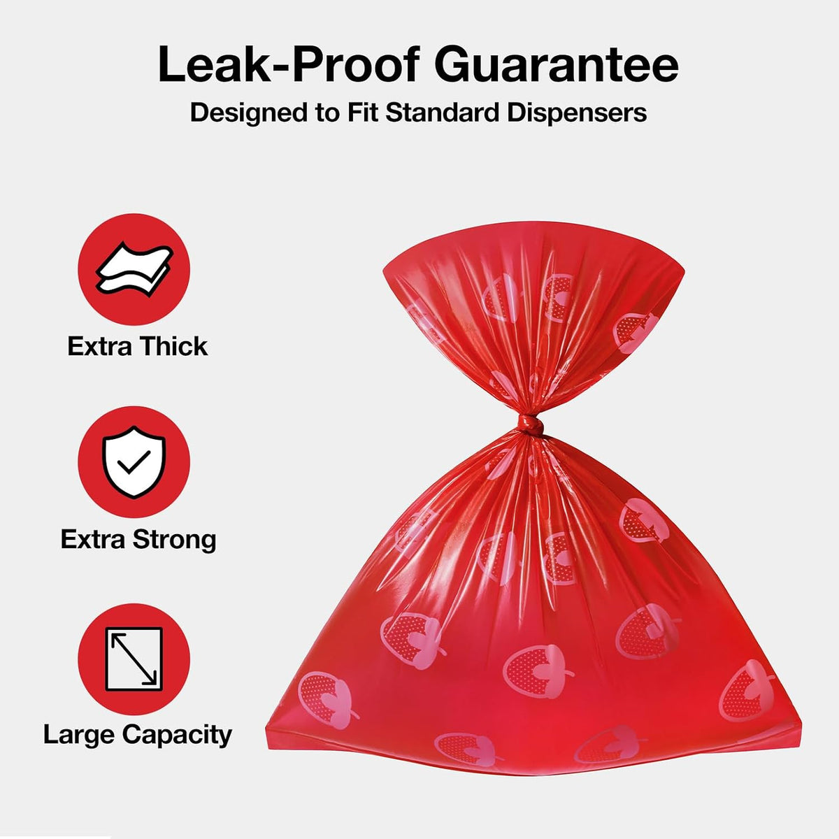 Dog Poop Bag Dispenser with 105 Cherry Blossom Scented Bags