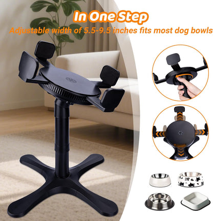 Elevated Adjustable Dog Bowl Feeding Stand, 3 Heights and Tiled Ajudst, Compatible with Moost Feeding Bowls, Great for Medium Large Dogs(Dog Food Bowl Stand)
