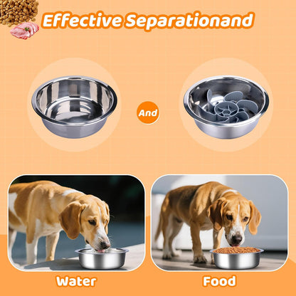 Elevated Adjustable Dog Bowl Feeding Stand, 3 Heights and Tiled Ajudst, Compatible with Moost Feeding Bowls, Great for Medium Large Dogs(Dog Food Bowl Stand)