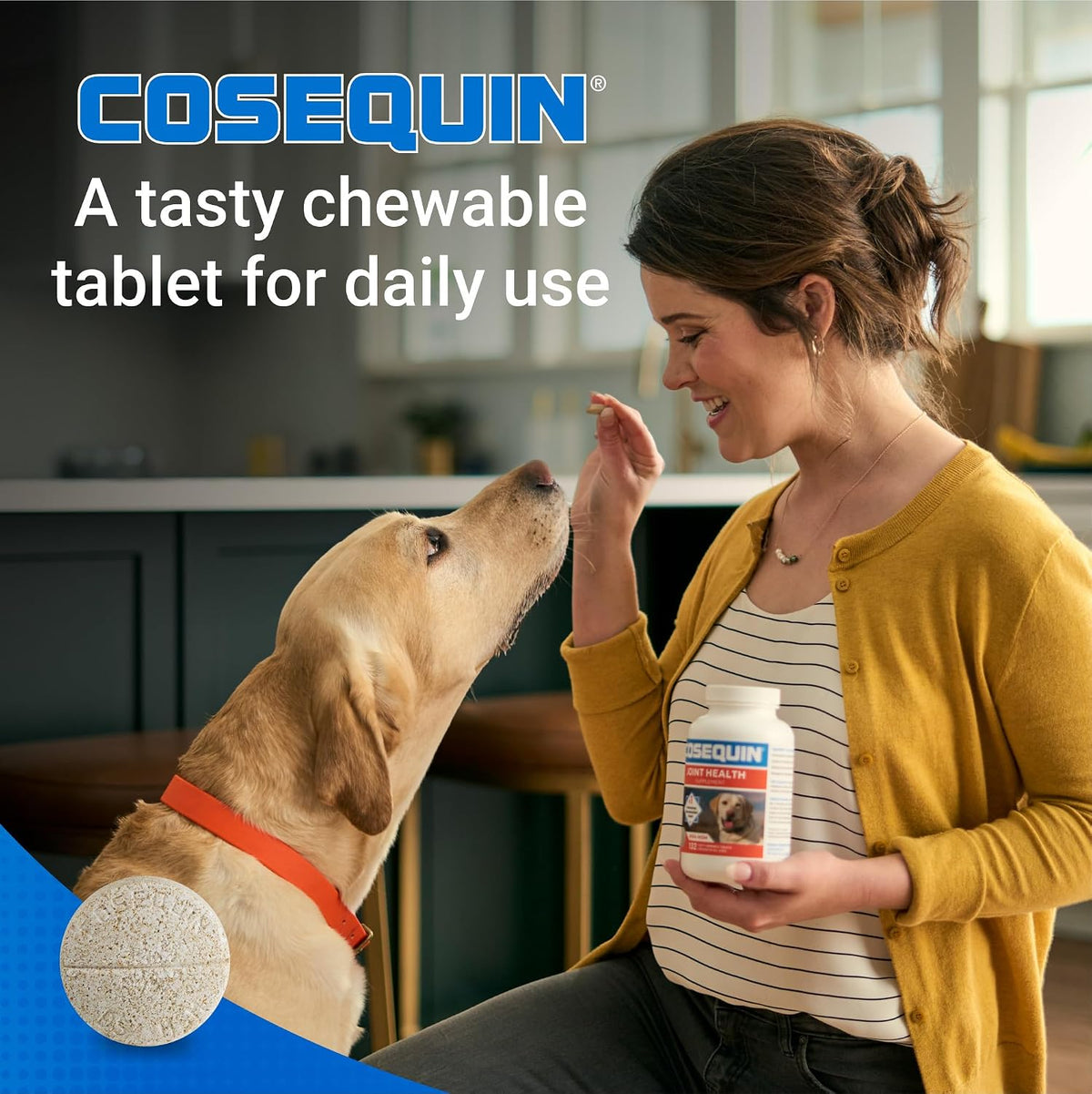 Nutramax Cosequin Joint Supplement, Glucosamine for Dogs, Chew Tabs