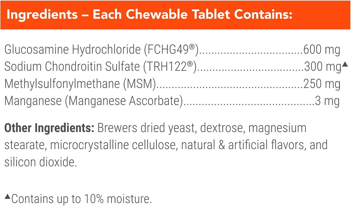 Nutramax Cosequin Joint Supplement, Glucosamine for Dogs, Chew Tabs
