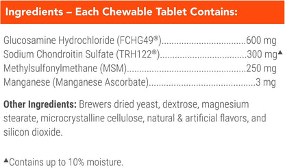 Nutramax Cosequin Joint Supplement, Glucosamine for Dogs, Chew Tabs