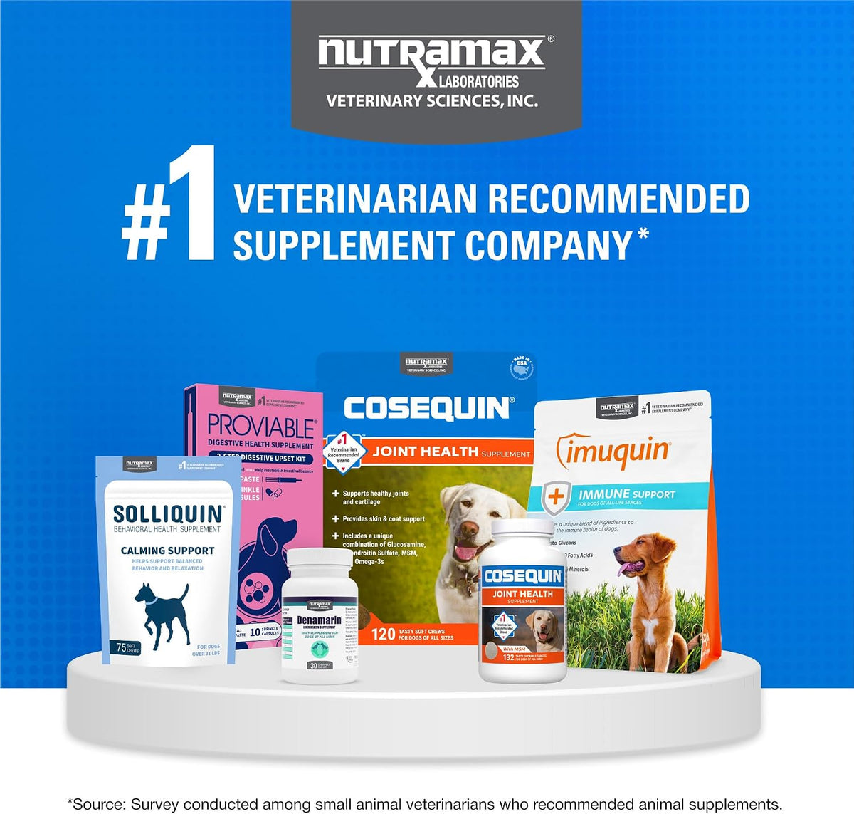 Nutramax Cosequin Joint Supplement, Glucosamine for Dogs, Chew Tabs
