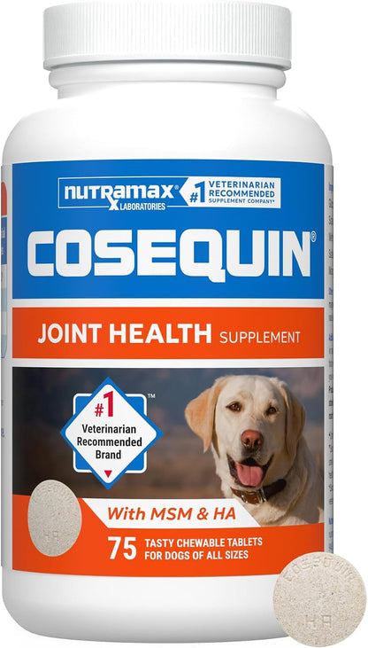 Nutramax Cosequin Joint Supplement, Glucosamine for Dogs, Chew Tabs