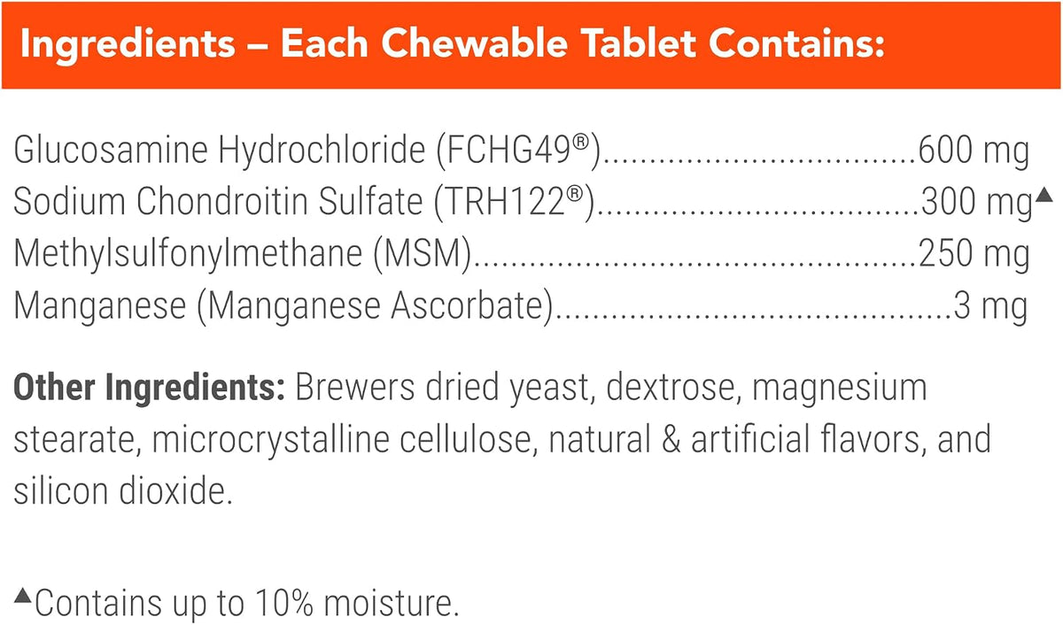 Nutramax Cosequin Joint Supplement, Glucosamine for Dogs, Chew Tabs