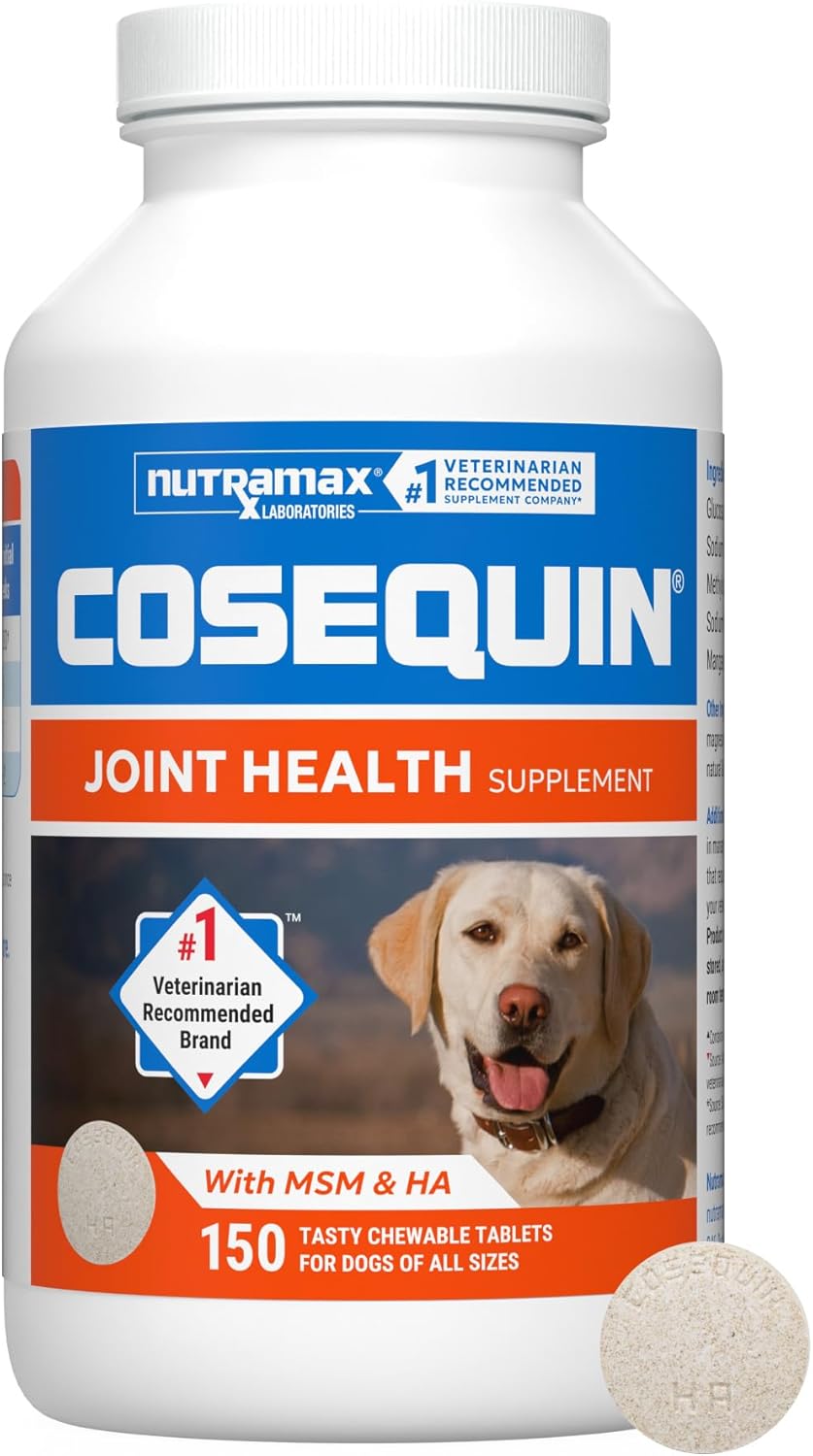 Nutramax Cosequin Joint Supplement, Glucosamine for Dogs, Chew Tabs