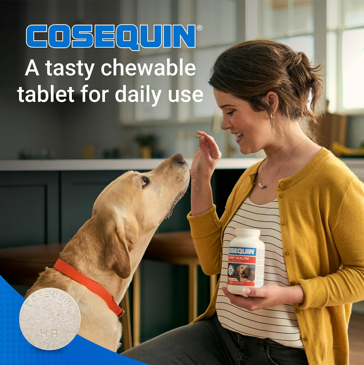 Nutramax Cosequin Joint Supplement, Glucosamine for Dogs, Chew Tabs