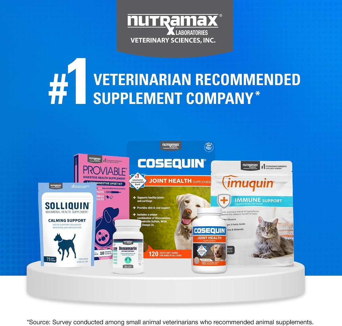 Nutramax Cosequin Joint Supplement, Glucosamine for Dogs, Chew Tabs
