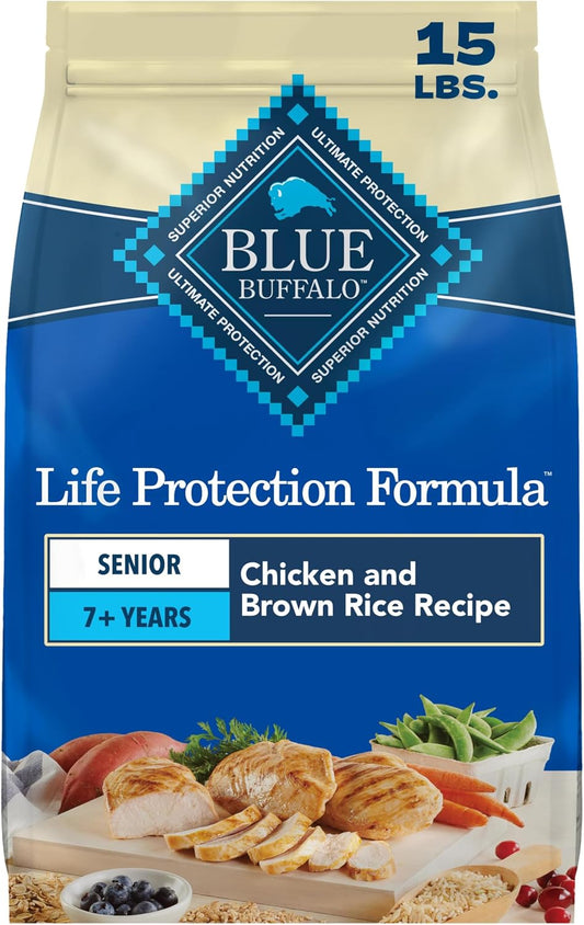 Blue Buffalo Life Protection Formula Chicken Senior 7+ Dry Dog Food, 15 lb