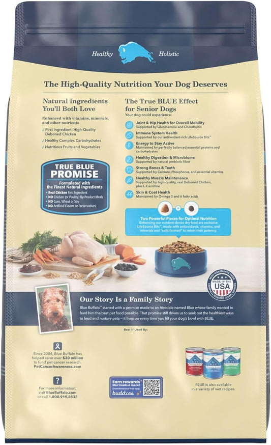 Blue Buffalo Life Protection Formula Chicken Senior 7+ Dry Dog Food, 15 lb
