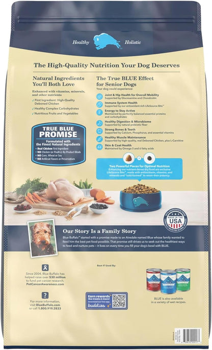 Blue Buffalo Life Protection Formula Chicken Senior 7+ Dry Dog Food, 15 lb