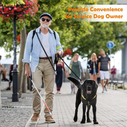 Multi Function 8ft Leather Dog Leash, Genuine Leather Hands Free Leash for Small, Medium and Large Dogs