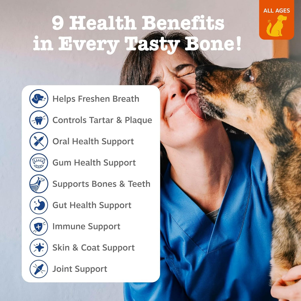 Functional Dental Bones for Small Dogs - Plaque & Tartar Control - Supports Gut, Skin, Coat, Hip, Joint & Immunity