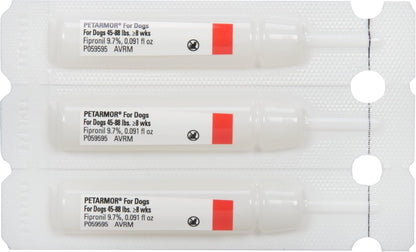 Flea & Tick Topical Dogs 45-88 lbs, Fipronil, 3-Month