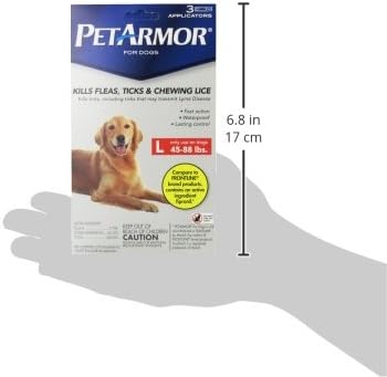 Flea & Tick Topical Dogs 45-88 lbs, Fipronil, 3-Month