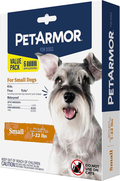 Flea & Tick Topical Dogs 45-88 lbs, Fipronil, 3-Month