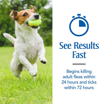 Flea & Tick Topical Dogs 45-88 lbs, Fipronil, 3-Month