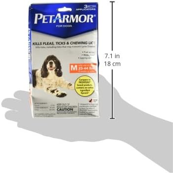 Flea & Tick Topical Dogs 45-88 lbs, Fipronil, 3-Month