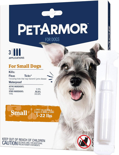 Flea & Tick Topical Dogs 45-88 lbs, Fipronil, 3-Month