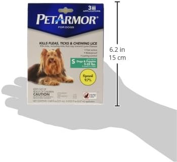 Flea & Tick Topical Dogs 45-88 lbs, Fipronil, 3-Month