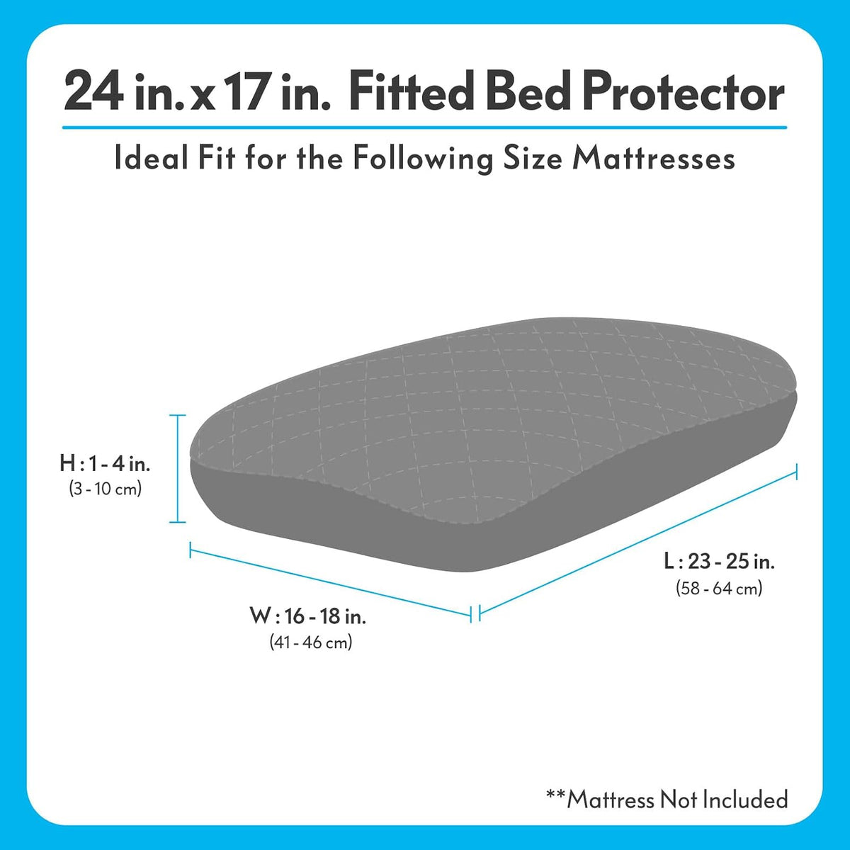 Paw Inspired Washable, Waterproof Fitted Dog Bed Cover, Beige, 34x2x5 Inch | Bed Protector for Dog Mattress, Removable Replacement Cover, For Small to Medium Pet Bed