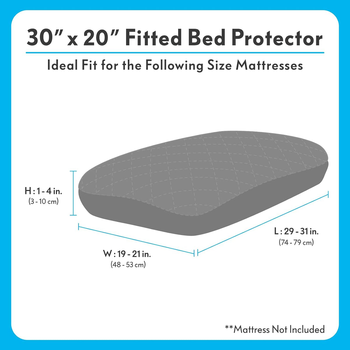Paw Inspired Washable, Waterproof Fitted Dog Bed Cover, Beige, 34x2x5 Inch | Bed Protector for Dog Mattress, Removable Replacement Cover, For Small to Medium Pet Bed