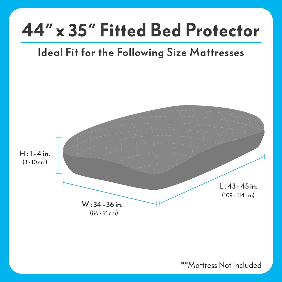Paw Inspired Washable, Waterproof Fitted Dog Bed Cover, Beige, 34x2x5 Inch | Bed Protector for Dog Mattress, Removable Replacement Cover, For Small to Medium Pet Bed