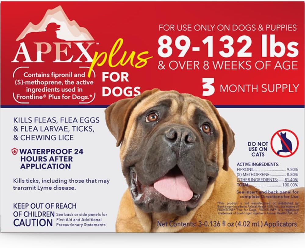 Apex Plus Flea & Tick Prevention for Small Dogs (5-22 lbs) 3-Month Supply