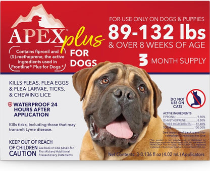 Apex Plus Flea & Tick Prevention for Small Dogs (5-22 lbs) 3-Month Supply