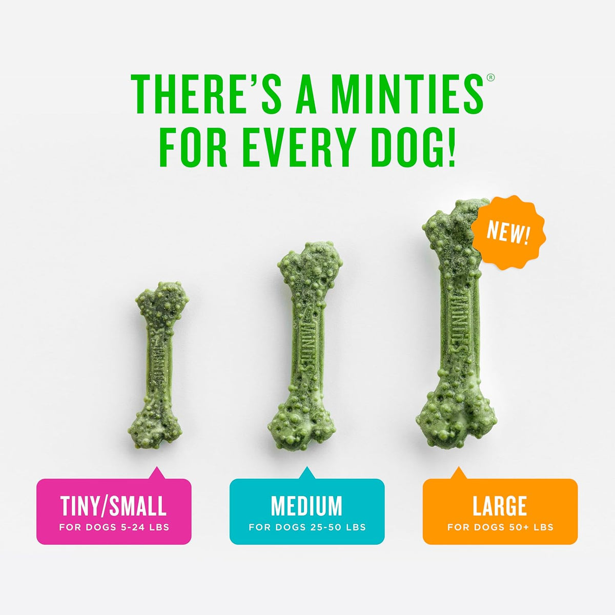 Dental Chews for Dogs, 20 Count, Vet-Recommended Mint-Flavored Dental Dog Treats for Medium Sizes 25-50 lbs, Bones Clean Teeth, Fight Bad Breath, and Removes Plaque and Tartar
