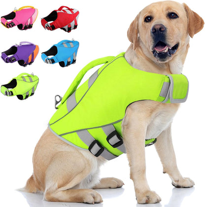 Large Dog Life Jacket Ripstop Dog Life Vest for Swimming Boating