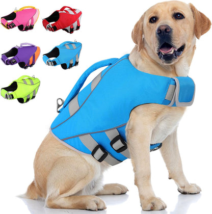 Large Dog Life Jacket Ripstop Dog Life Vest for Swimming Boating