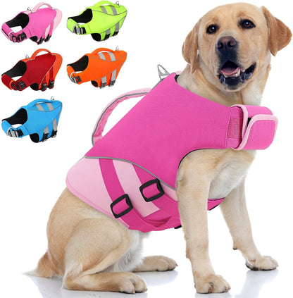 Large Dog Life Jacket Ripstop Dog Life Vest for Swimming Boating