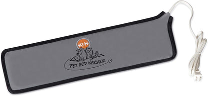 K&H Pet Bed Warmer, Safety Listed, Dog Heating Pad, Large 24.5x11.75in Gray