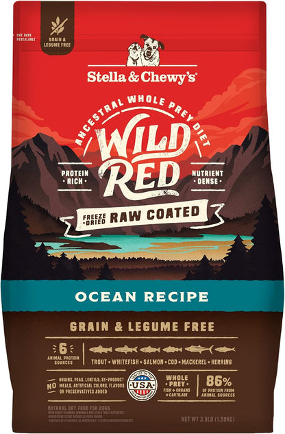 Wild Red Dry Dog Food Raw Coated High Protein Grain & Legume Free Red Meat Recipe, 3.5 lb. Bag