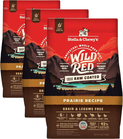 Wild Red Dry Dog Food Raw Coated High Protein Grain & Legume Free Red Meat Recipe, 3.5 lb. Bag