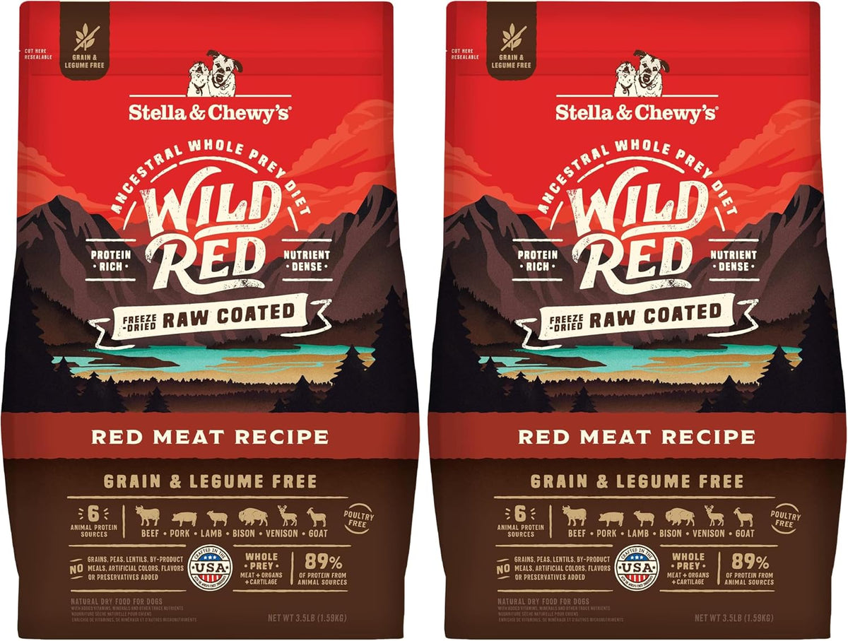 Wild Red Dry Dog Food Raw Coated High Protein Grain & Legume Free Red Meat Recipe, 3.5 lb. Bag