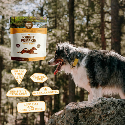 Smart Cookie Healthy Soft Dog Treats - Rabbit & Pumpkin - Grain Free Limited Ingredient Training Treats for Dogs with Sensitive Stomach & Allergies, Natural Novel Protein, Made in the USA (5oz.)