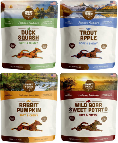Smart Cookie Healthy Soft Dog Treats - Rabbit & Pumpkin - Grain Free Limited Ingredient Training Treats for Dogs with Sensitive Stomach & Allergies, Natural Novel Protein, Made in the USA (5oz.)