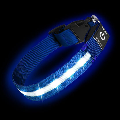 Super Bright LED Dog Collar, Waterproof Light up Collars(Green, Medium)