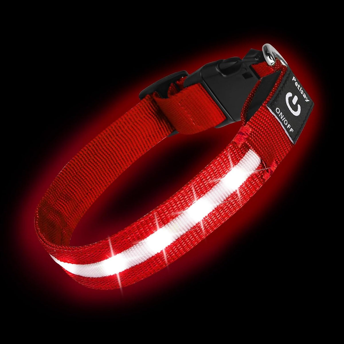 Super Bright LED Dog Collar, Waterproof Light up Collars(Green, Medium)
