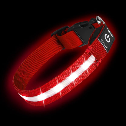 Super Bright LED Dog Collar, Waterproof Light up Collars(Green, Medium)